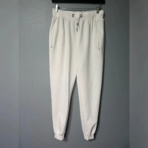 OUBER Ivory Off White Jogger Sweatpants Gym Workout Casual Sz MED Men/Women EUC